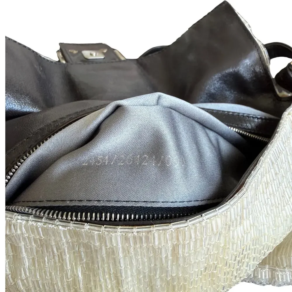 Vintage White Beaded Fendi Baguette Bag - Picture 8 of 13